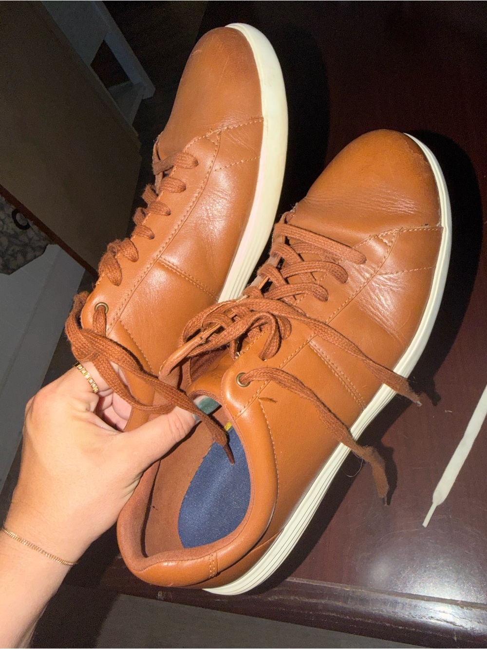 Men's Cole Haan Leather Sneakers - Picture 3 of 4